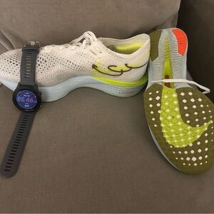 Nike White and Yellow Athletic Shoes